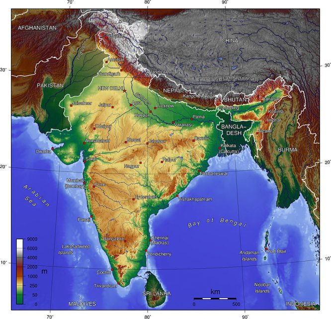 map of india